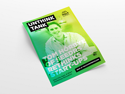 Unthink Tank #1 Poster branding breakfast event free glitch gradient lecture london poster rsvp talk