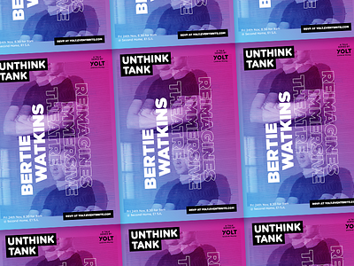 Unthink Tank #3 Poster breakfast event free glitch gradient lecture london poster rsvp talk theatre