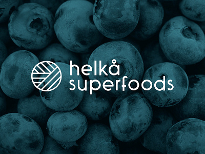 Helka Superfoods Logo berry blueberry brand brand mark logo mark superfood vitamin