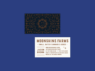 Moonshine Farms Business Card braizen branding business card cannabis farm