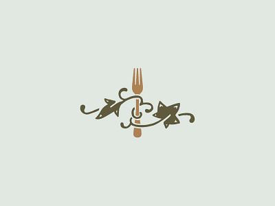 Ivy League Cuisine branding chef fork ivy logo logo mark