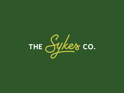 The Sykes Co. Logo agriculture branding farming logo script wordmark