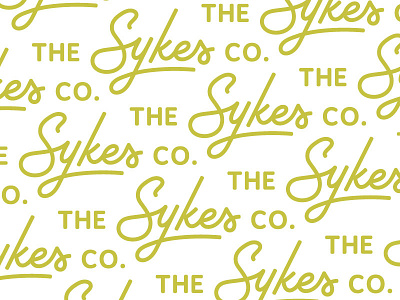 The Sykes Co. Logo Pattern agriculture branding farming logo pattern wordmark