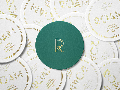 Roam Coaster art deco bar braizen branding coaster packaging restaurant