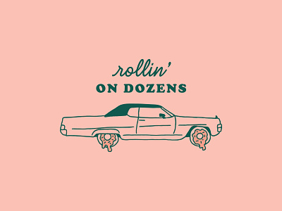 Doughy Dozens braizen branding donuts illustration