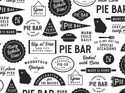 Pie Bar Pattern braizen branding illustration logo pattern pie