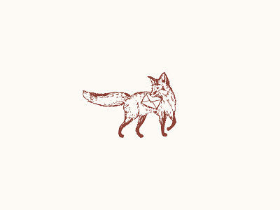 Ruby The Fox braizen branding envelope fox logo stationery