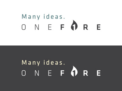 Branding / Logo :: ONEFIRE clean fire flame illinois logo onefire peoria startup