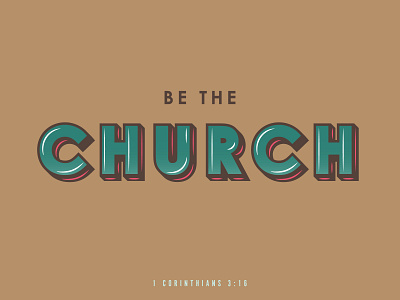 The Church daily faith hope type typography verse