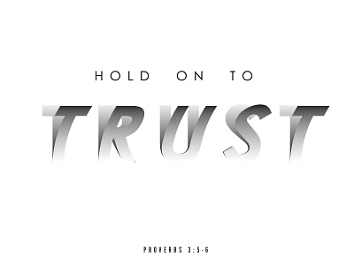 Hold On daily typography verse