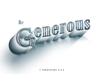 Be Generous daily generous glass typography verse victorian