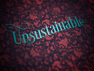 unsustainable emboss typography victorian