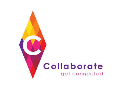 Collaborate c mark collaborate collaboration logo mosaic