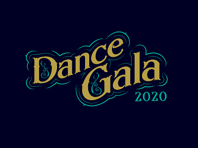 Dance Gala Option 2 dance detail flourish type typography victorian