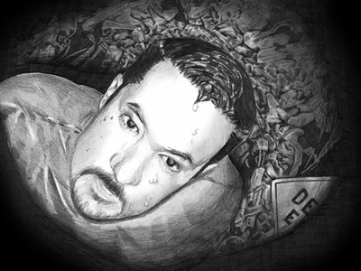 Out of the Darkness illustration light pencil drawing