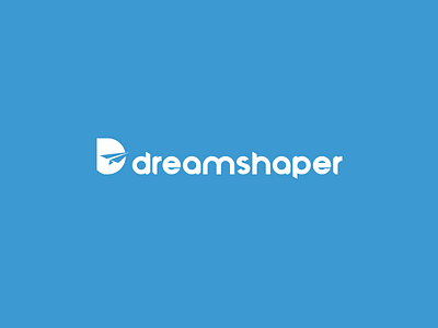 Dreamshaper logo blue d dreamshaper logo paper plain