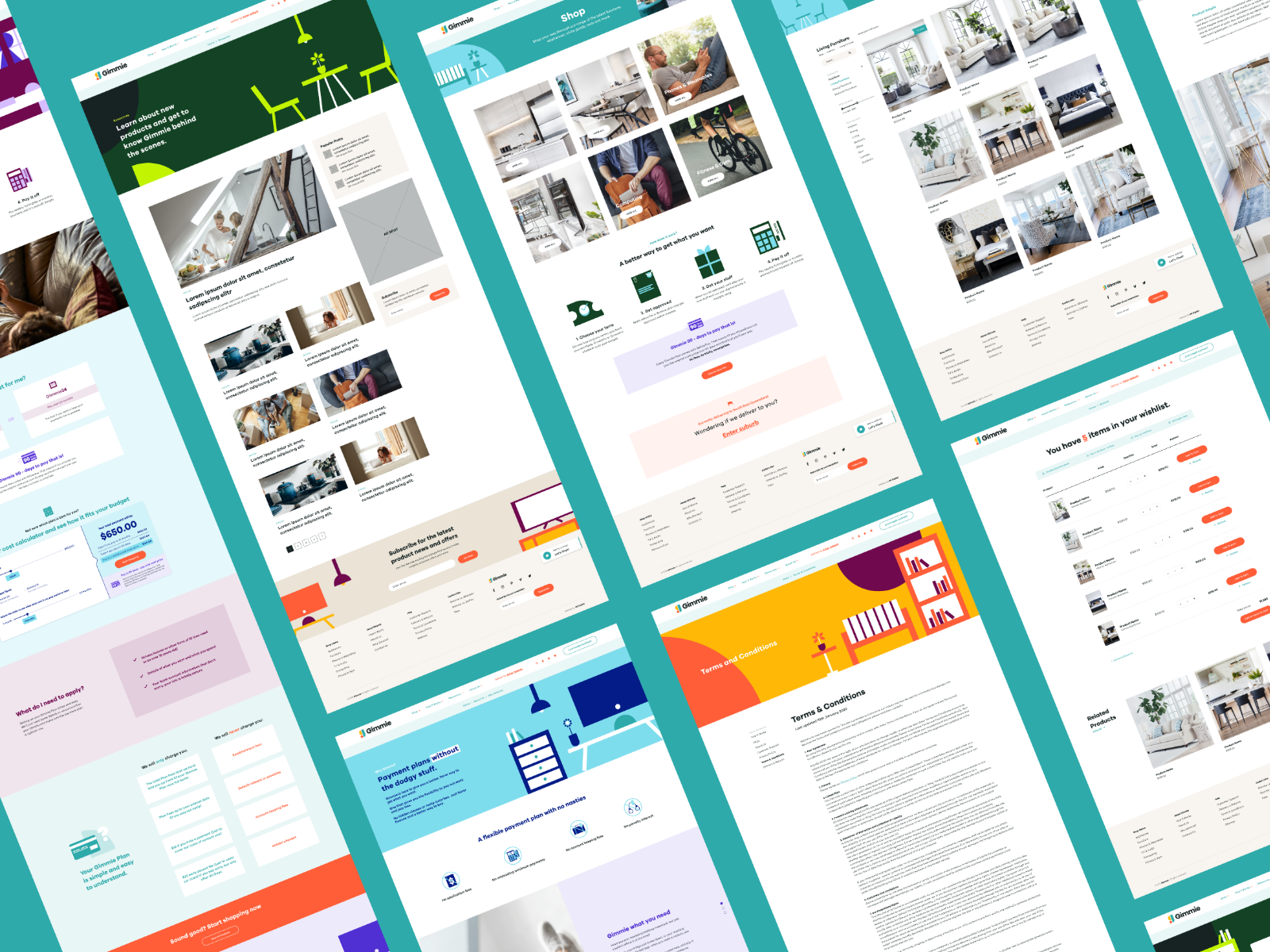 Gimmie site Desktop Designs by Brooke White on Dribbble