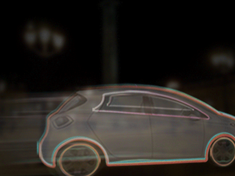 psychedelic typo car gif night psychedelic