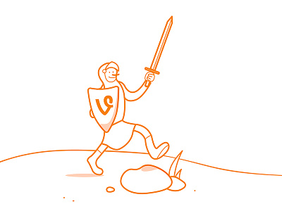 The knight is the influencor illustration