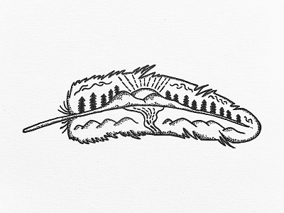 Feather doodle drawing feather illustration indiana indianaart indianaartist ink penandink shading sketch stipple