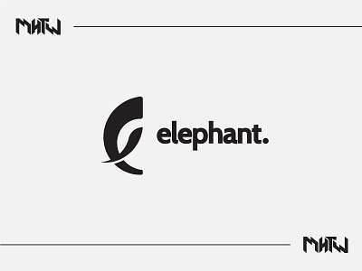 elephant. branding design graphic design illustration logo minimal typography ui vector