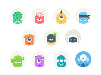 Avatars for messaging app