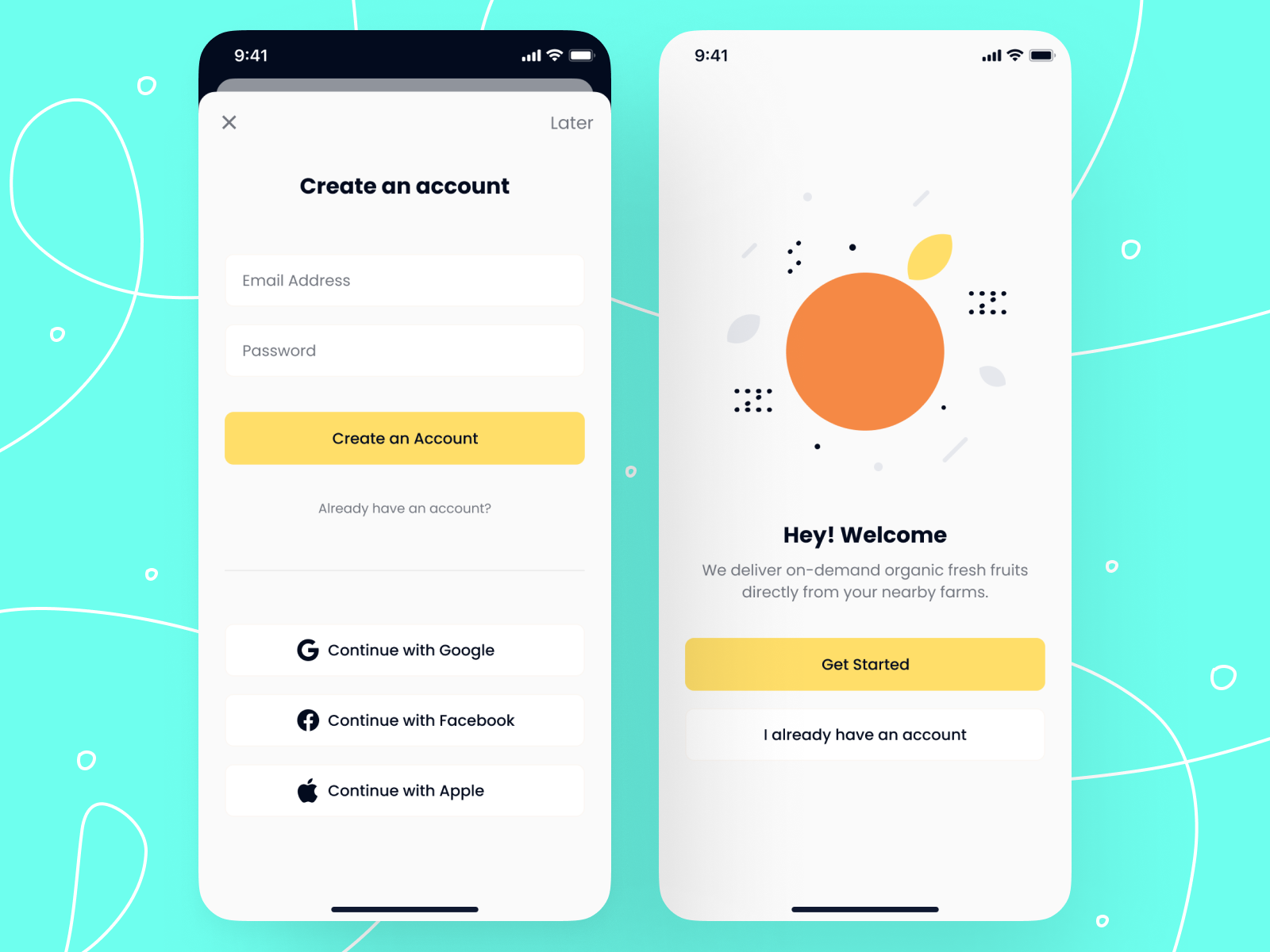 Create an account - iOS App Design by Nitish Khagwal on Dribbble