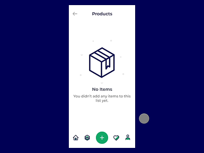 Choose Product Action Sheet View - Interaction Design activity view add animation app bottom sheet design empty empty state interaction interface invision invision studio ios new page prototype tab bar ui ux view