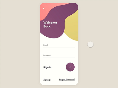 Sign In App UI - Rebound animated animation card form interaction invision invision studio login login form mobile app mobile app design product design prototype registration page sign in signin ui animation ui ux