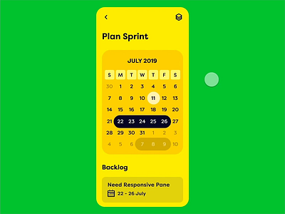 Sprint App UI - Interaction Design activity view agile ux animated animation app ui bottom sheet card interaction interaction design interface invision invision studio mobile mobile app design mobile design mobile ui mobile ux sprint ui ux