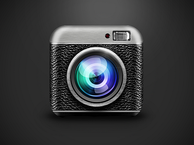 Say Cheese! Camera App iOS Icon android app cam camera icon ios lens notflat photoshop realistic texture