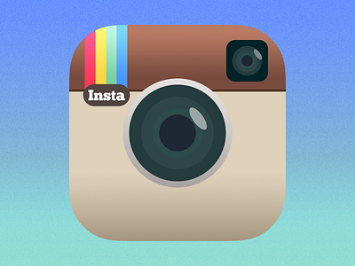 Instagram Icon iOS 7 Redesign app apple flat icon instagram ios ios7 iphone redesign semiflat simple
