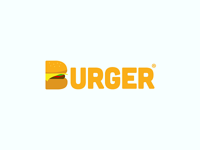 Burger Logo branding burger design flat food icon logo mark sign space symbol typography