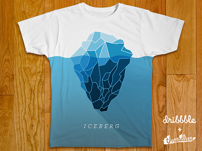 Iceberg Threadless Shirt iceberg long shadow sea shadow shirt t shirt tee threadless water cool