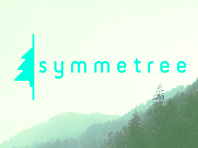 Symmetree brand branding flat green logo nature signet symmetry tree woods