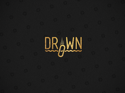 Drown Logo brand branding drown flat gold logo mensch pattern signet typography
