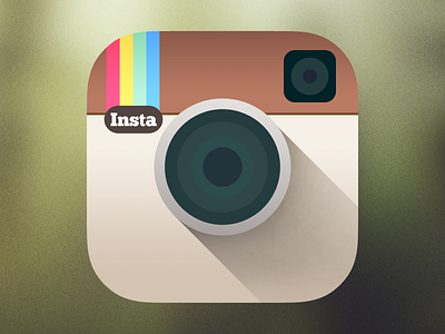 Instagram Icon iOS 7 app icon instagram ios7 iphone long shadow redesign