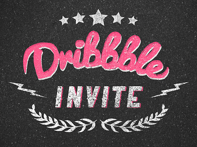 Dribbble Invite design draft dribbble invitation invite lettering player prospect typography