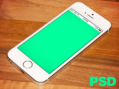 Realistic iPhone 5s PSD apple download free freebie iphone mockup psd silver template