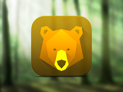 Bear icon animal app bear design flat forest icon ios7 logo long shadows space
