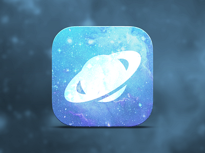 Planet App Icon app design flat icon ios7 logo planet rocket space steam