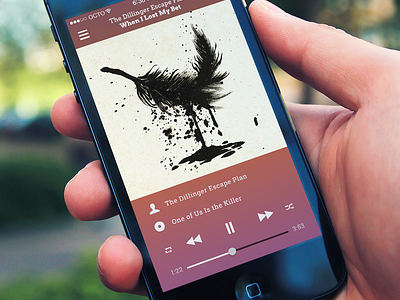 Music Player App app flat ios ios7 music ui ux