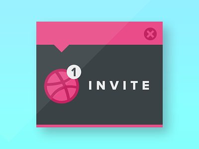ONE INVITE design draft dribbble flat invitation invite lettering notification player prospect typography