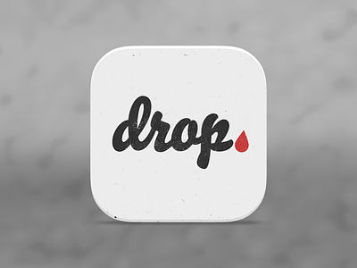Drop Icon app blood design drop flat icon ios7 lettering red typography