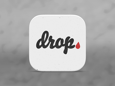 Drop Icon app blood design drop flat icon ios7 lettering red typography