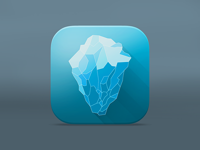 Iceberg App Icon app design flat iceberg icon ios7 long shadows underwater