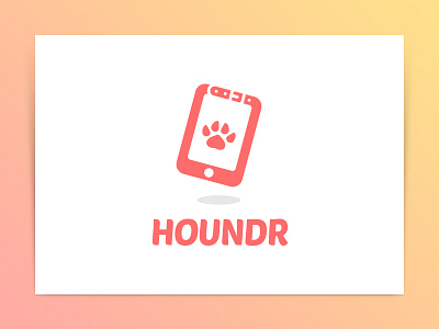 Houndr Logo app dog heart paw