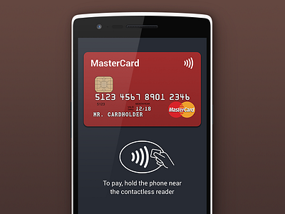 Mobile payment card android pay app bank contactless credit card finance mastercard mobile nfc payment paypass wallet