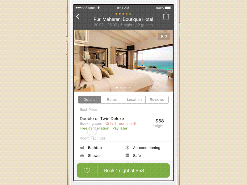 Hotellook redesign app booking hotel hotellook interaction ios location map mobile principle reservation travel