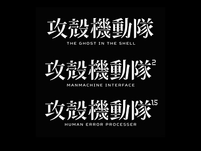 Ghost in the Shell Title Typography ghost in the shell typography